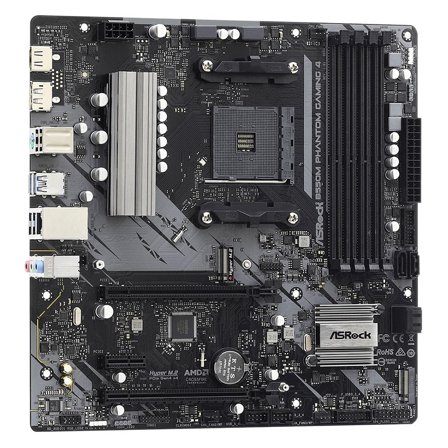 ASRock B550M Phantom Gaming 4 - hovedkort - mikro ATX - Socket AM4 - AMD B550