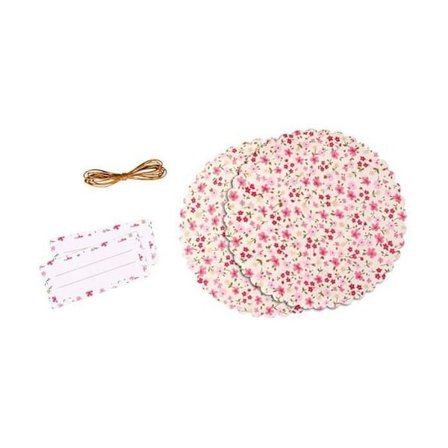 Dekorativ sæt til syltetøjsglas Blomster