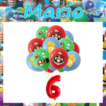 Marioed Super Bros Latex Tall Ballongsett Festutstyr Barnebursdagsfest Dekor Festlige Gaver Babyshower