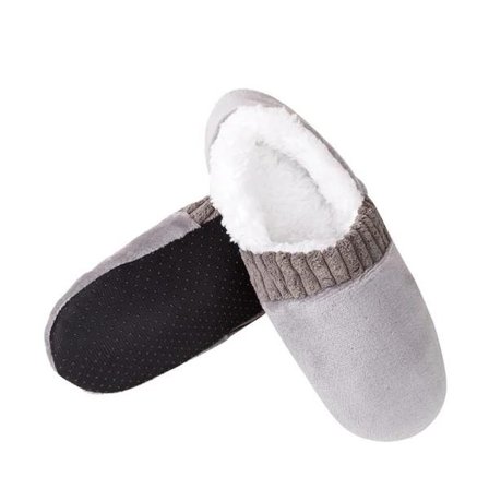 /HH/ Mjuka såler til mænd, komfortable varme gulvsko Grå-FF-