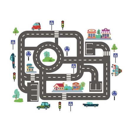 Vägbil sovrum dekorativ golv klistermärke barnrum dekoration