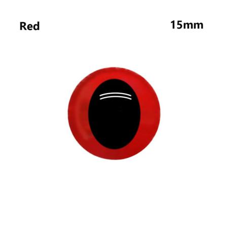 10st/5 Par Plastic Eyes Eyeball Röd 15mm