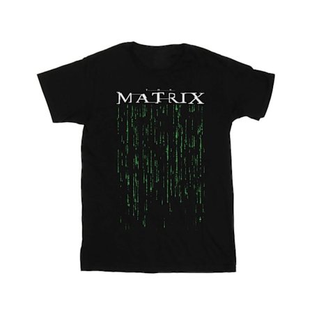 The Matrix Mens Green Code T-Shirt S Svart