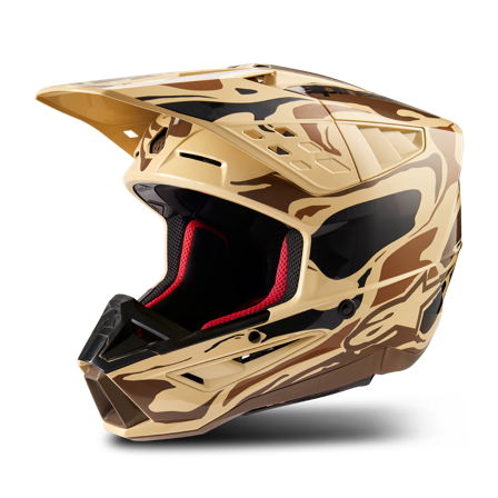 Casco Cross Alpinestars SM5 Mineral Marrone Kangaroo S