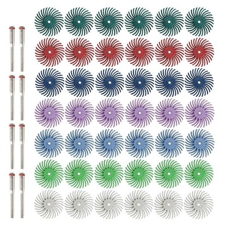 Poleringsskivor radial 50 delar med 3 mm skaft