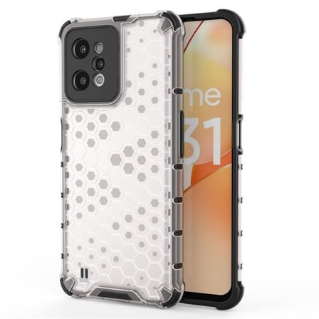 Honeycomb fodral pansarhölje med gelram Realme C31 transparent