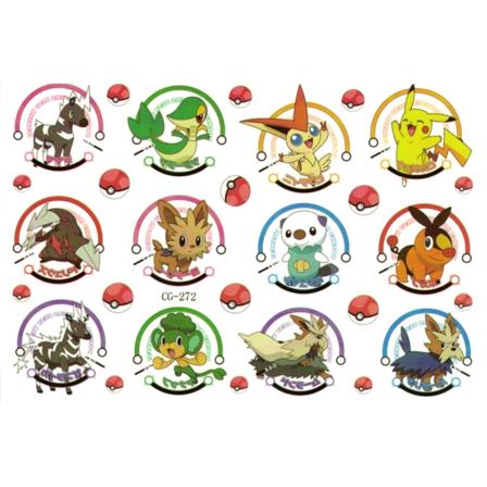 Pokemon 12 St Barntatueringar Tatuering Pokémon Vit