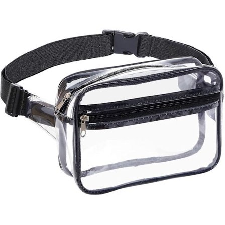 Genomskinlig Magväska Bältesväska Genomskinlig Magväska Stadiongodkänd för Kvinnor Män Vattentät Genomskinlig Midjeväska Med Justerbar Rem