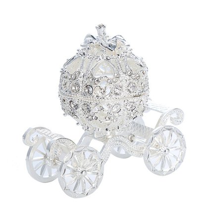 1 stk. legering græskar bil pynt æske, smykkeskrin diamant gave