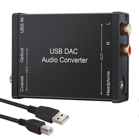 USB til SPDIF Koaksial RCA og 3.5mm Hodetelefonkonverter USB DAC Optisk Lydadapter USB DAC PCM fo