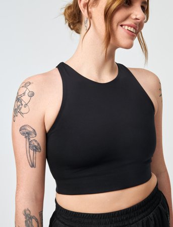 Girlfriend Collective Dylan Bra - Black - L