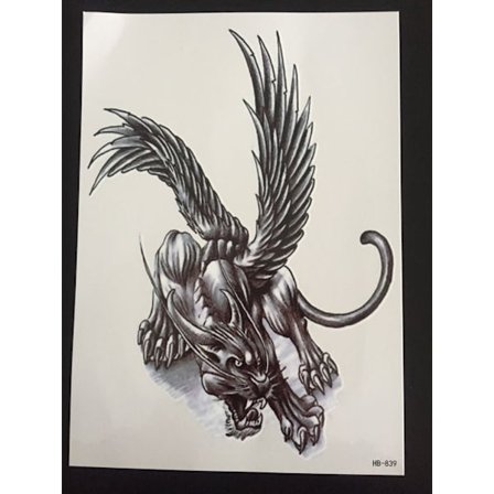 Tillfällig Tatuering 21 x 15cm - Fantasy Dragon