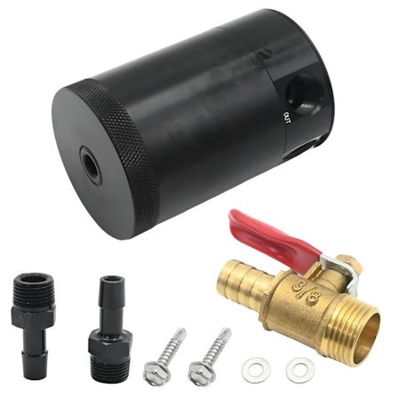 Kompatibel med universell oljeutskiller med 2 porter og aluminiumsbeholder for baffeloljeutskillere