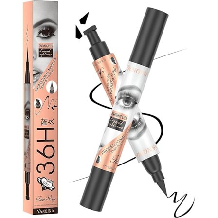 Vinget Eyeliner Stempel, Eyeliner Stempel, Sort Flydende Eyeliner, Vandtæt Eyeliner, Langtidsholdbar Flydende Stempel Eyeliner