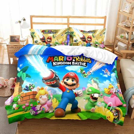 Mario digitaltryckt quiltset - Super Mario kanin