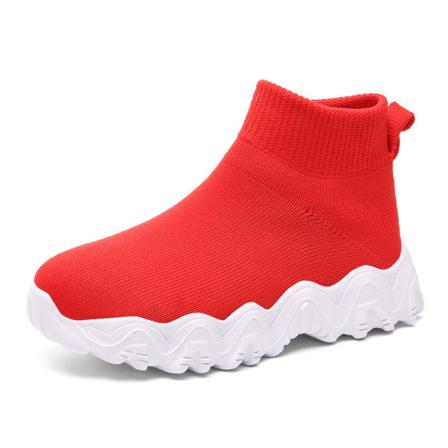 Platta Sneakers För Barn Med Rund Tå