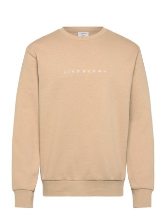 Lindbergh O-Neck Brand Carrier Sweatshirt - Beige - S