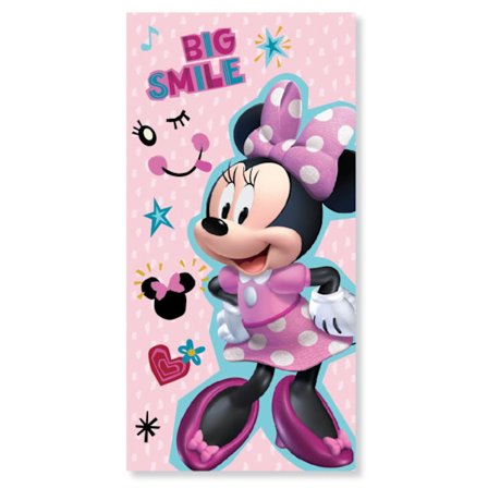 Disney Minnie Smile badhandduk, strandhandduk 70x137 cm (Snabbtorkande)