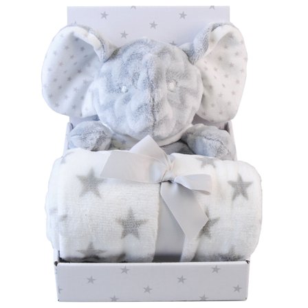 Fleecefilt & Gosedjur Randig Elefant