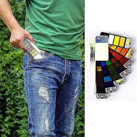 Akvarellmalingsett 42 Levende Farger Reisebærbar