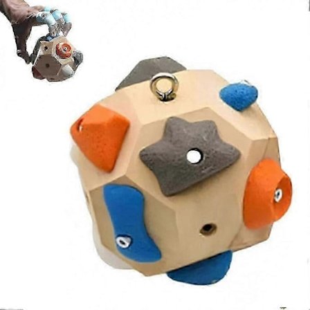 Håndlaget Boulder Block Multi-funksjon Fingerstyrke Trening 3D Klatreball Klatretreningsblokk