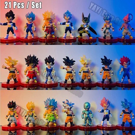 Dragon Ball Z Super Saiyan Son Goku Anime-hahmo Son Gohan Vegeta Broly Piccolo Majin Buu Set Action-figuurimalli lahjat lelu[HK]