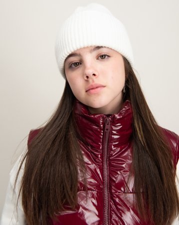 RYVLS Knitted Beanie Blanc Bonnets Fille - Kids Brand Store