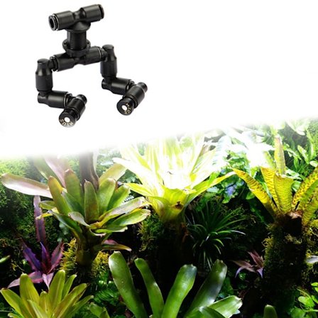 Krybdyr Terrarium Dobbeltdyse Fogger Mist Sprinkler 360° Adj