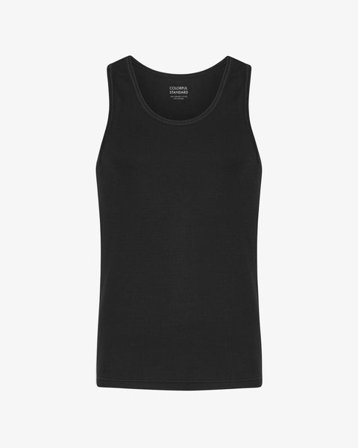 Organic Rib Tank Top - Deep Black - Male - L