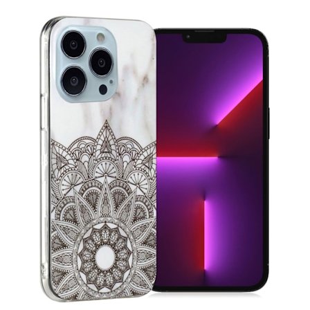 Marmormotiv iPhone 13 Pro skal - Mandala Blomma