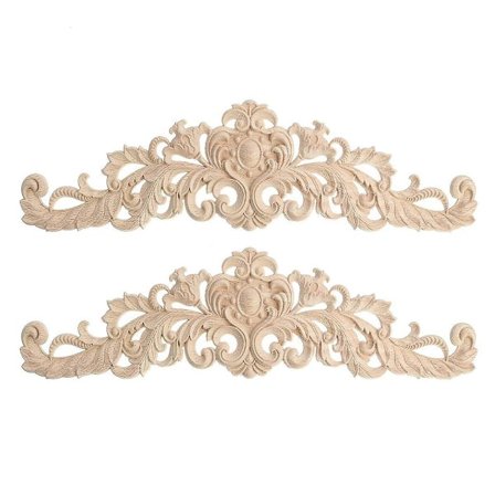 2stk Craft Tre Skap Møbler Utskjæring Hjørne Tre Ornament Tre Ornamenter Håndlaget