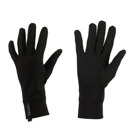 Urberg Merino Wool Liner Gloves Unisex hiking gloves Black XL