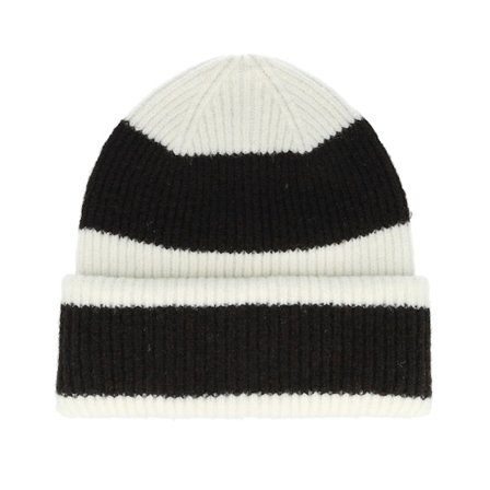 Beechfield - Svart cuff Beanie - Colour Block Black/Soft White Cuff @ Hatstore