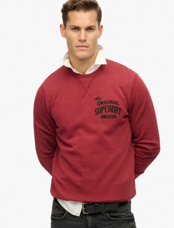 Superdry Workwear Applique Sweatshirt - Red - XXL