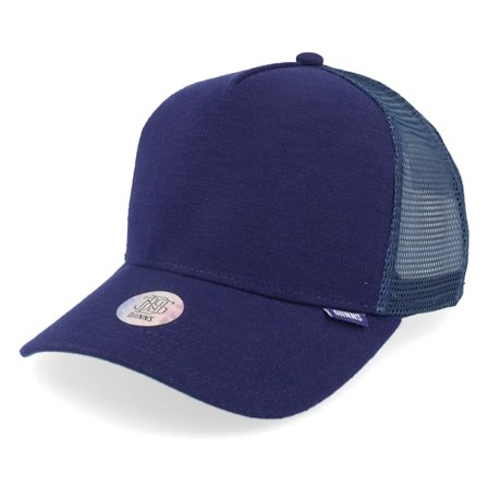 Djinns - Blå trucker Caps - Hft Lazy Piquet Navy Trucker @ Hatstore