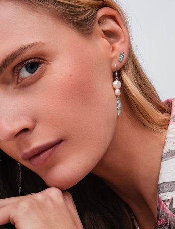 Izabel Camille Ellie Ear Studs - Silver - ONE SIZE