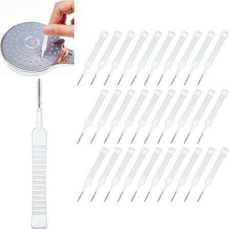 Mini hullbørste, 30 stk dusjhode rengjøringsbørster, liten hull tastaturbørste, flerbruks anti-tett, liten børste for mobiltelefon, telefon, 