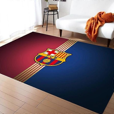 Retro Teppe Fotballklubb Mykt Sklisikkert Svært Absorberende Teppe EgnetKompatibel med Studierom-Perfekt Barcelona Barcelona 90x140cm