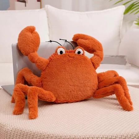22-45cm Simuleret Hummer Krab Plys Legetøj Blødt Sødt Sjovt Dyr Dukke Pude Kawaii Værelse Dekoration Fødselsdag Gave Til Børn[HK] 45cm Crab