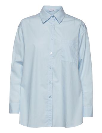 Organic Over D Shirt Blue Enkel Studio
