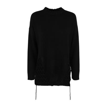 PierAntonioGaspari, Round-neck Knitwear Czarny, Kobieta, Rozmiar: XS