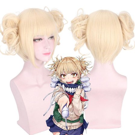 My Hero Academia Cross My Body Blonda Peruker Anime Cosplay Festrekvisita Peruker Kort syntetiskt hår Presenter