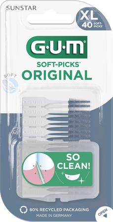 GUM Soft-Picks Original XL 40 stk, Medicin & Pleje, Mund & Tandpleje, Tandstikker