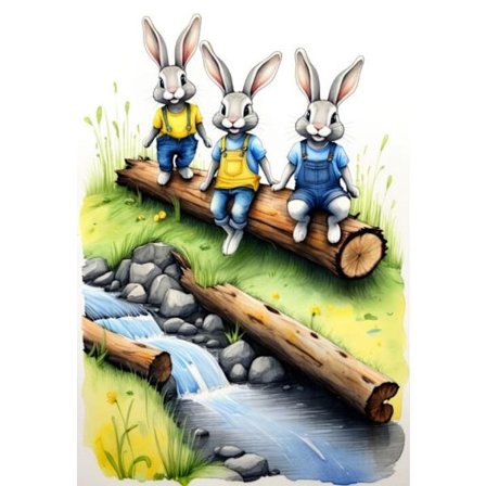 3st Barnrum Kanin Affisch 40×50 CM