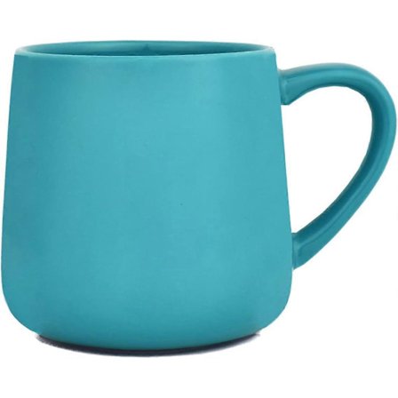 Stor, blank keramisk kaffekrus, tekop til kontor og hjem, 414 ml, egnet til opvaskemaskine og mikroovn, 1 stk. IWH