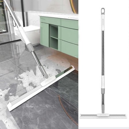 Triangulær mopp med langt håndtak for enkel rengjøring av vegger, tak og gulv