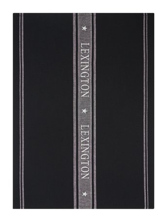 Lexington Home Icons Cotton Jacquard Star Kitchen Towel - Black - 50X70CM