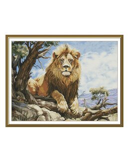 Broderikit Billede Mægtig Løve - Nova Sloboda