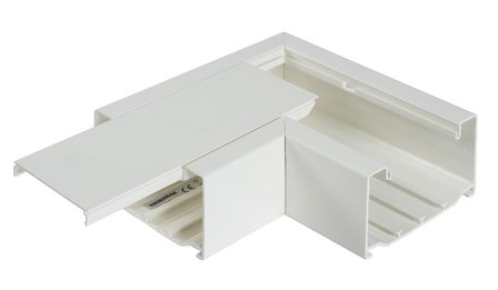 Schneider Electric 5526530 L-stykke 90°, hvit, Installasjonsmaterial