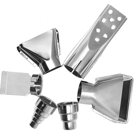 6 stk. rustfrit ståldyse sæt varmebestandigt dyse sæt til varmluftpistol tilbehør værktøjssæt universal dyse sæt